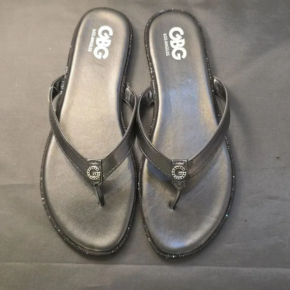 BRAND NEW GBG WOMEN's FAUX LEATHER FLIP FLOPS